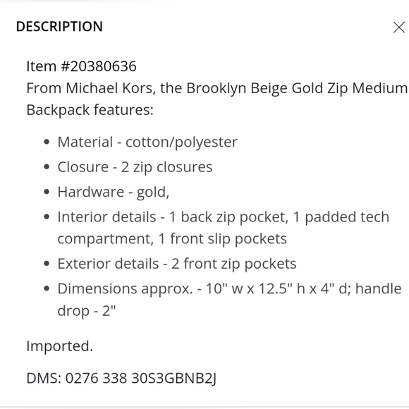 Michael kors Brooklyn Medium Backpack - Picture 5 of 13